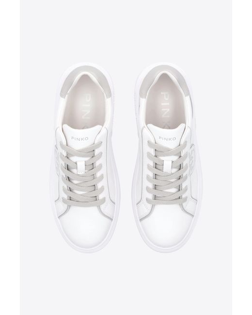 Pinko Multicolor Leather Sneakers With Contrasting Details