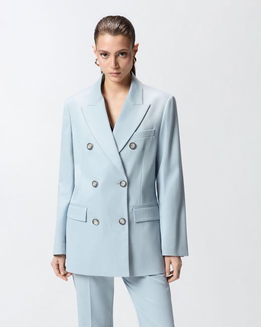 Pinko Blue Double-Breasted Jacket