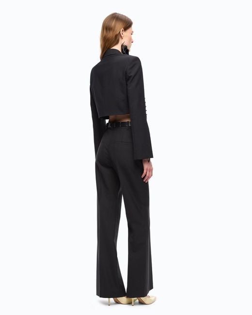 Pinko Black Spencer Jacket With Slits And Laces