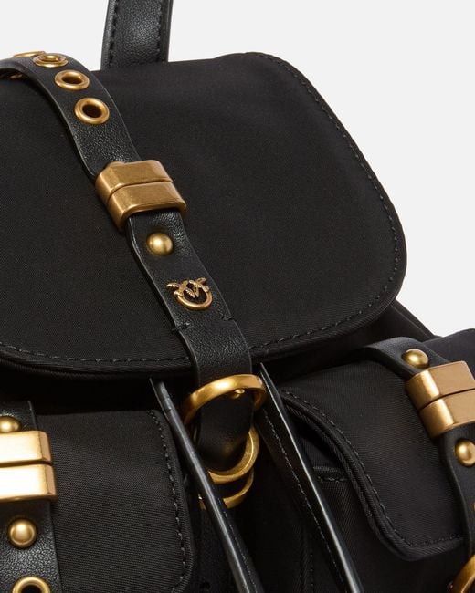 Pinko Black Small Nylon Backpack