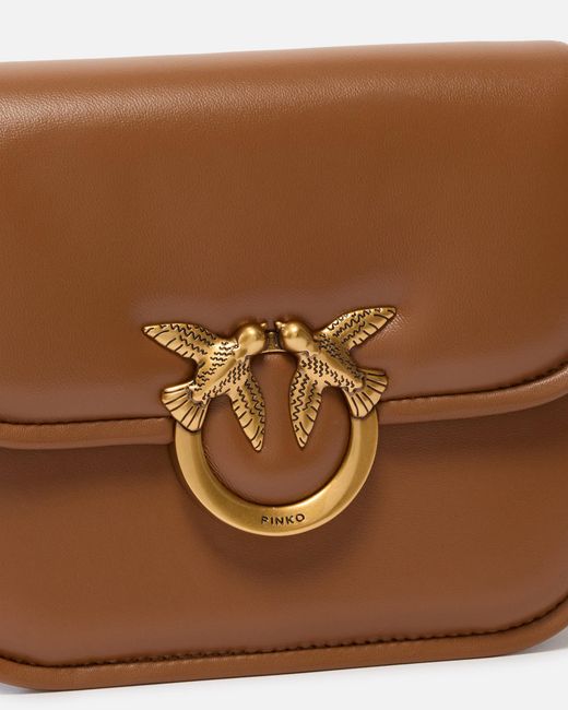 Pinko Brown Medium Shoulder Bag Love Bag Box