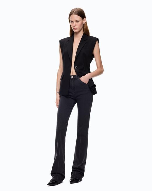 Pinko Blue Flared Stretch Denim Jeans