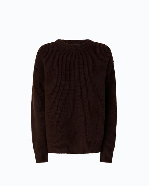 Pinko Black Ribbed Wool Sweater