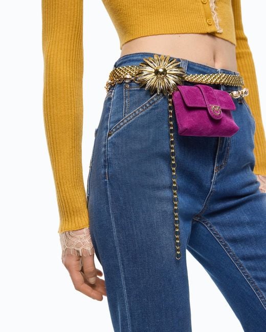 Pinko Blue Flare-Fit Five-Pocket Jeans