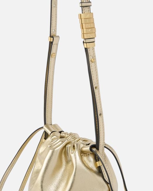Borsa A Spalla Mini Slouchy Bag di Pinko in Natural