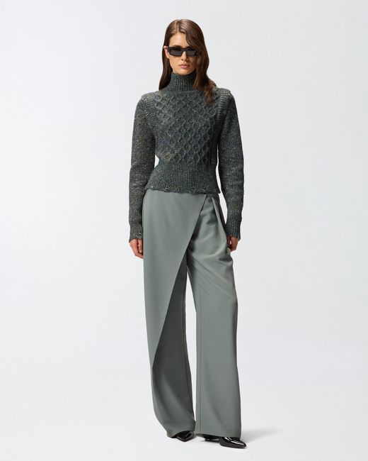 Jersey De Cuello Alto De Punto Trenzado Pinko de color Multicolor