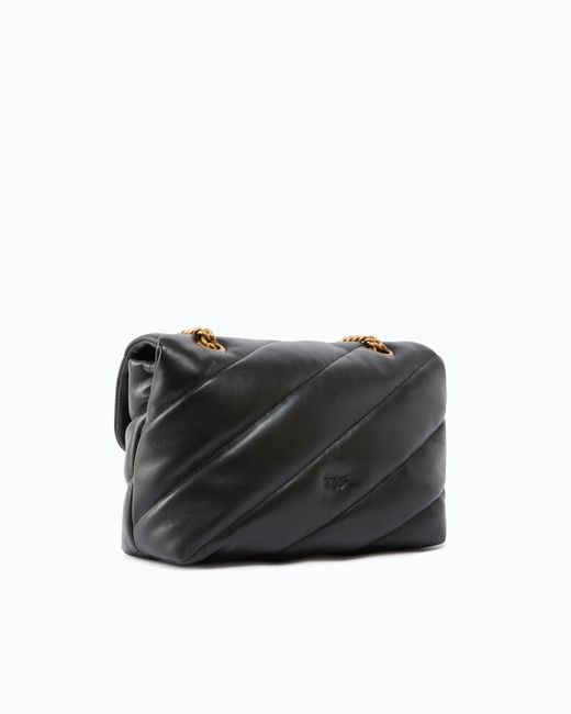 Pinko Black Classic Love Bag Puff Maxi Quilt