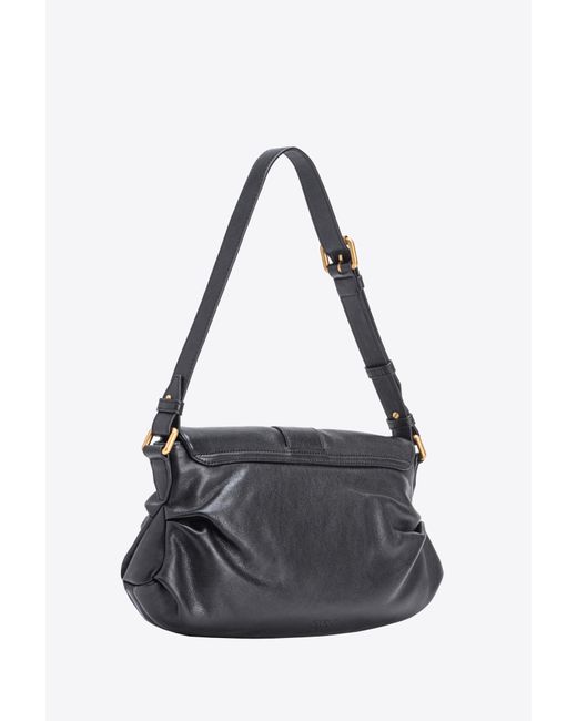 Pinko Black Classic Jolene Bag In Leather