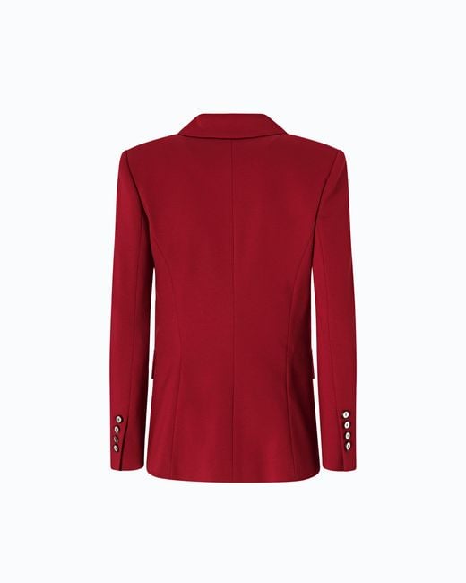 Pinko Red Single-Breasted Blazer
