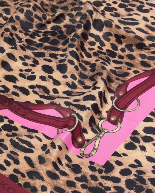 Pinko Red Scarf With Spotted Print