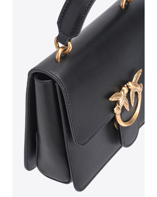 Pinko Black Mini Love Bag One Top Handle Light Simply
