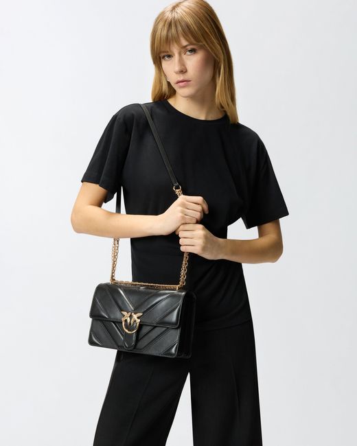Pinko Black Love Bag One Medium Shoulder Bag