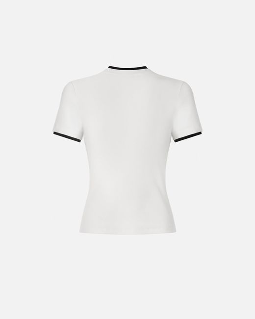 Pinko White T-Shirt With And Love Birds Logos