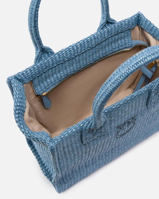 Pinko Blue Beach Small Shopping Tote