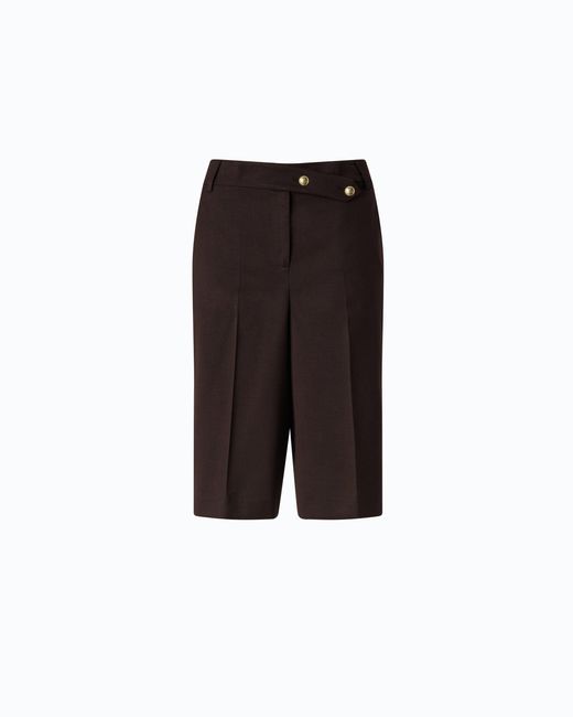 Pinko Black Bermudas Aus Einem Stretchigen Wollmix