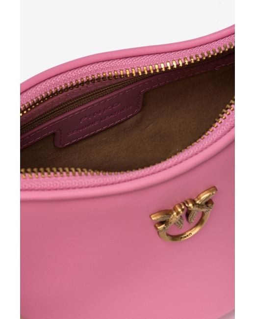 Mini Love Bag Half Moon Simply di Pinko in Pink