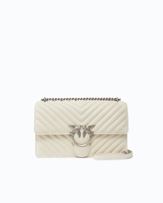 Pinko Natural Classic Love Bag One Chevron