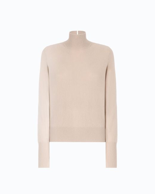 Pinko Natural Wool And Cashmere Turtleneck Sweater