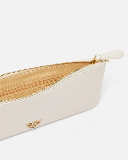 Pinko White Horizontal Flat Bag