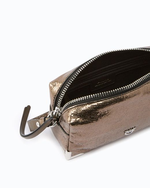 Pinko White Mini Crossbody Boston Bag