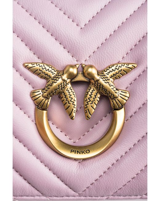 Pinko Pink Mini Love Bag Click Chevron