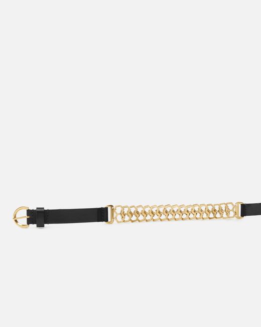 Pinko White Belt With Chain Insert, 2 Cm