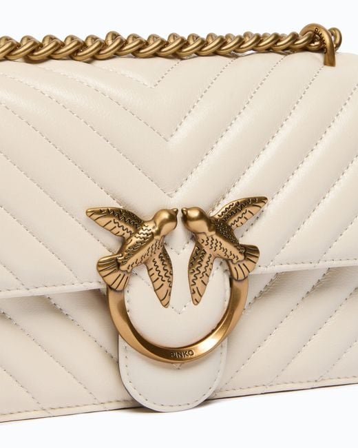 Pinko Natural Mini Love Bag One Chevron