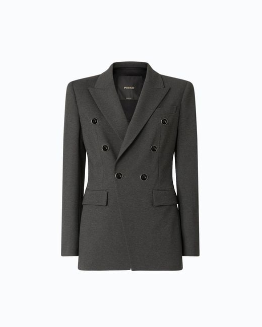 Pinko Black Slim-Fit Double-Breasted Jacket