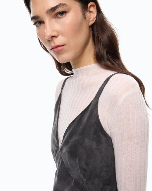 Pinko Blue Midi Slip Dress With Removable Love Birds Logo