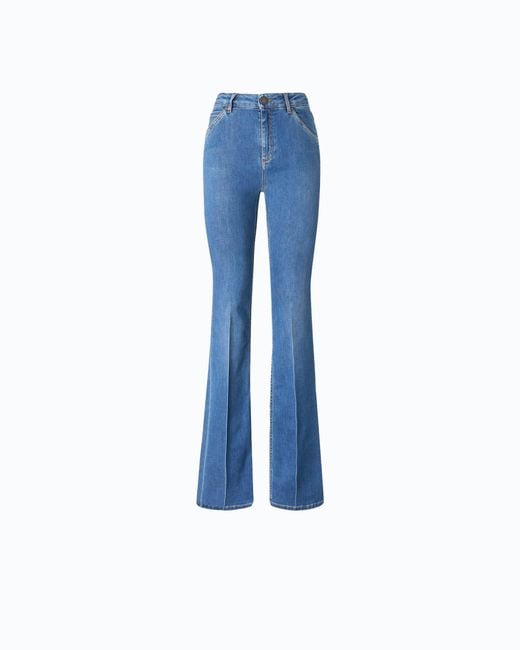 Pinko Blue Flare-Fit Five-Pocket Jeans