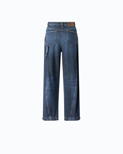 Pinko Blue Straight-Fit Jeans With Workwear Loop