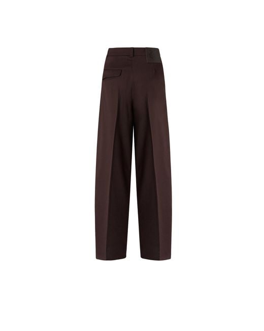 Pinko Brown Barrel-Fit Trousers