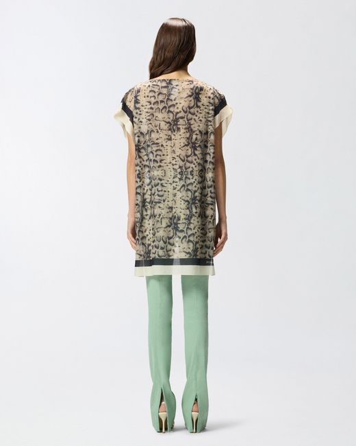 Pinko Natural Kaftan With Snake Print