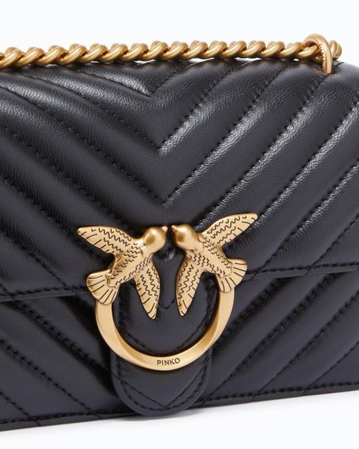 Pinko White Small Shoulder Bag Love Bag One Chevron