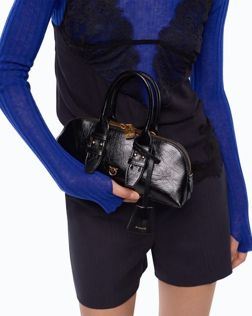 Pinko Black Escape Bag Horizontal Small Handbag