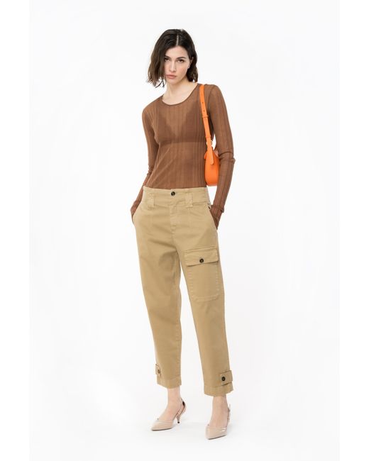 Pinko Natural Old-wash Cargo Trousers