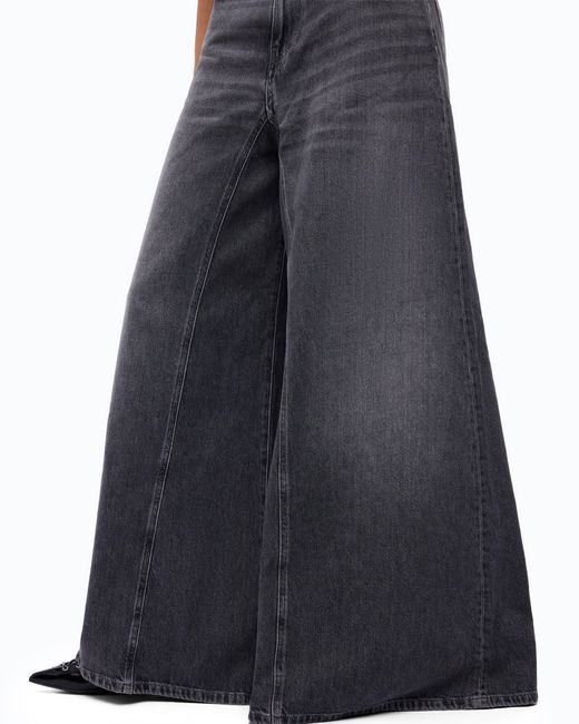 Pinko Blue Flared Jeans With Super Wide Leg