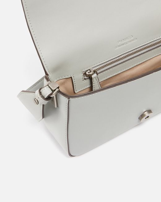 Pinko White Soft Leather Shoulder Bag Mini Love Bag