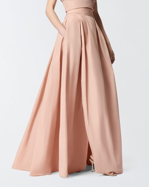 Pinko Pink Long Wrap Skirt With Bow