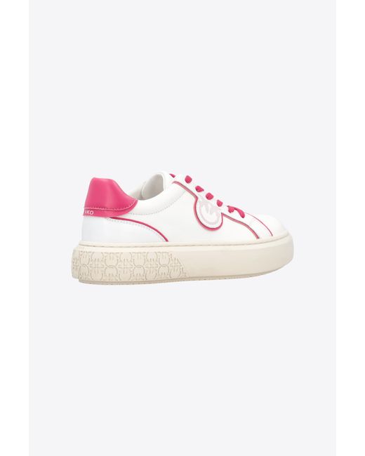 Sneakers In Pelle di Pinko in Pink