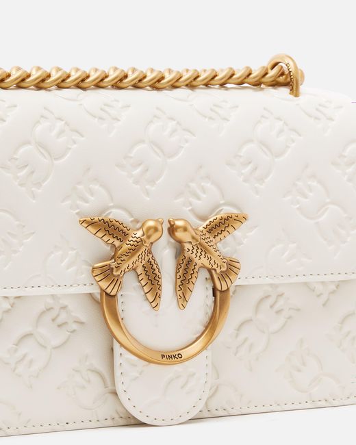 Pinko Natural Love Bag Mini Crossbody Bag With Imprimé Logo