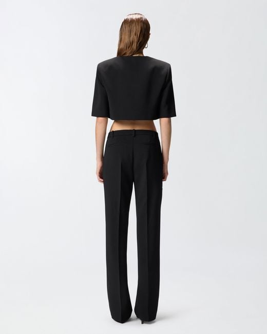 Pinko Black Spencer Jacket With Jewel Buttons