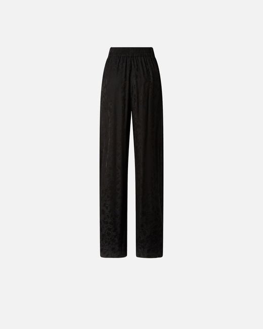 Pinko Black Floral Jacquard Trousers