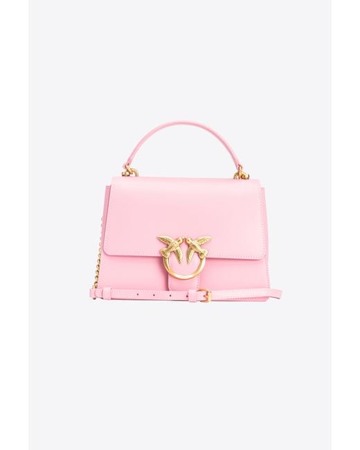 Pinko Pink Classic Love Bag One Top Handle Light Simply, Meeresrosa-Antikgold