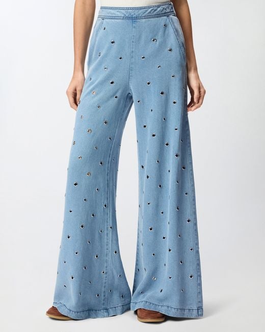 Pinko Blue Denim Jeans With Eyelets