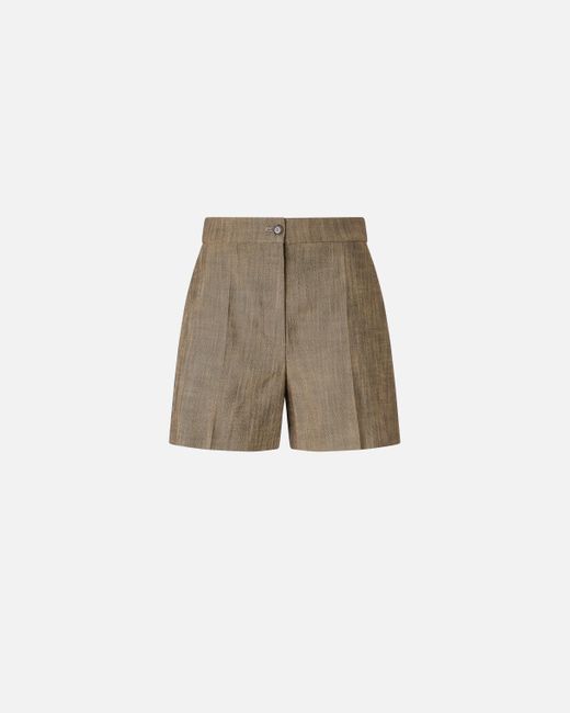 Pantalones Cortos Elegantes Con Bolsillos Laterales, Marrón Pinko de color Natural