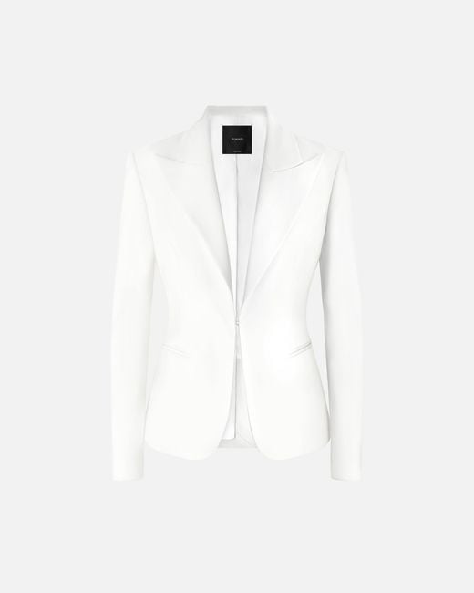 Pinko White Jacket With Rear Slit
