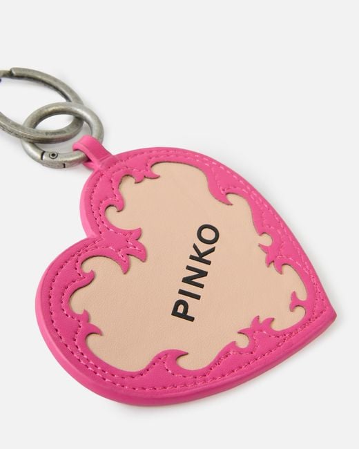 Pinko Pink Heart Keyring Charm
