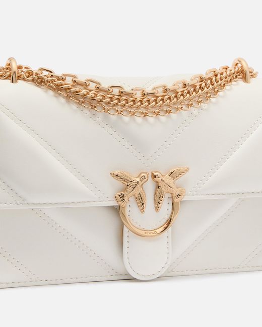 Pinko White Mini Love Bag One Shoulder Bag