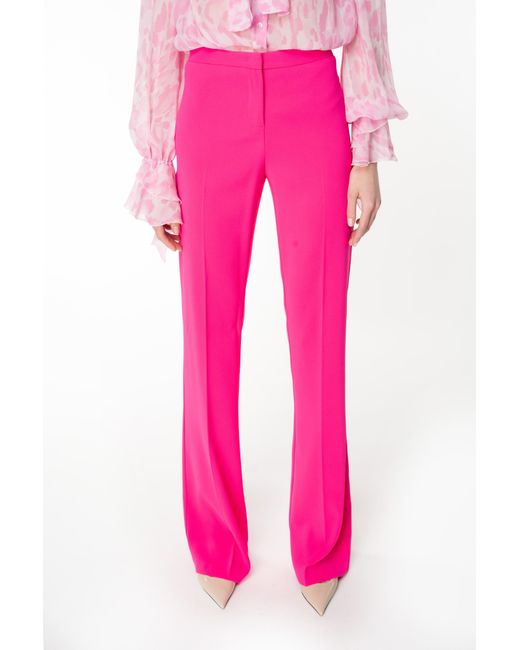Pinko Pink Flared Stretch Trousers